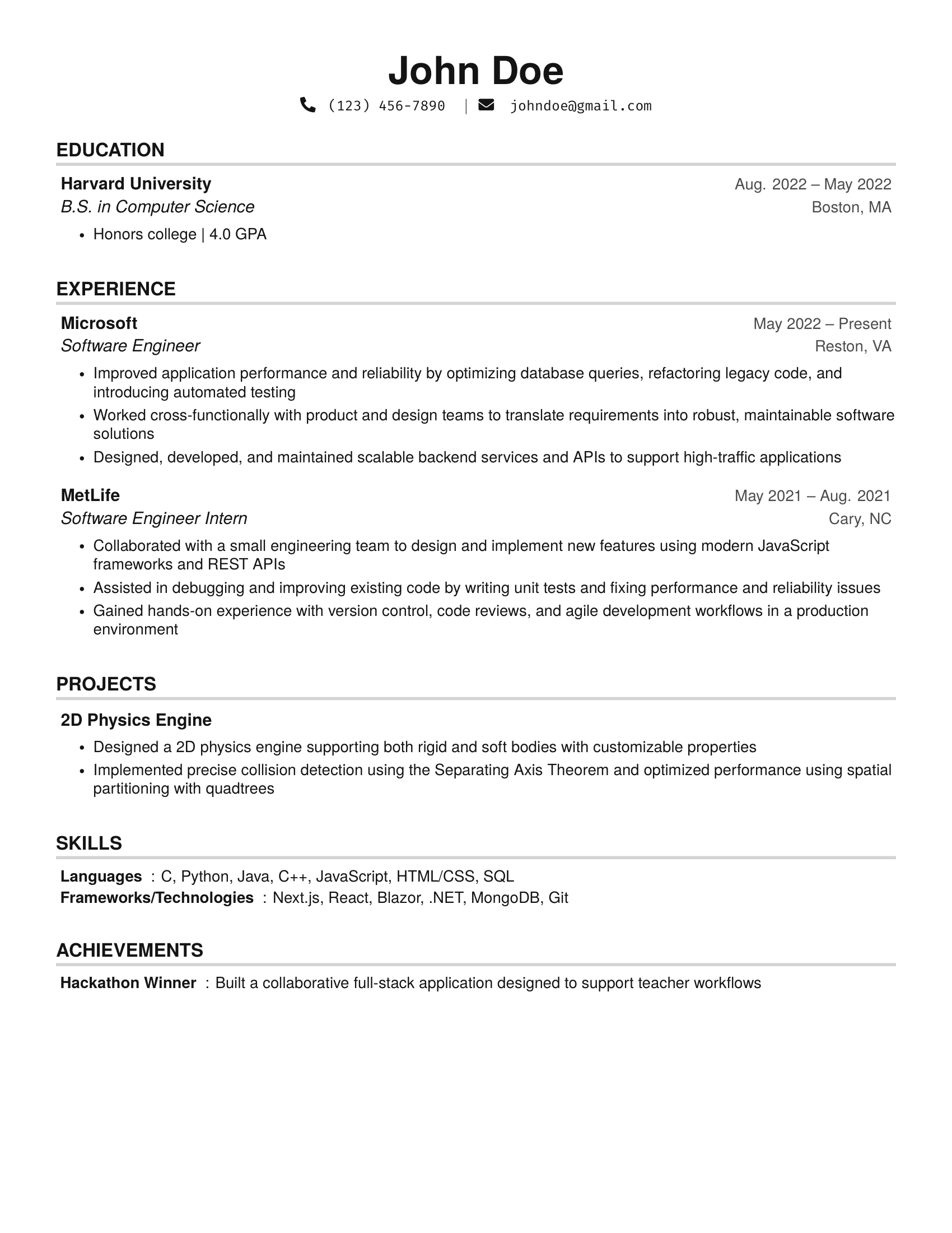 CV