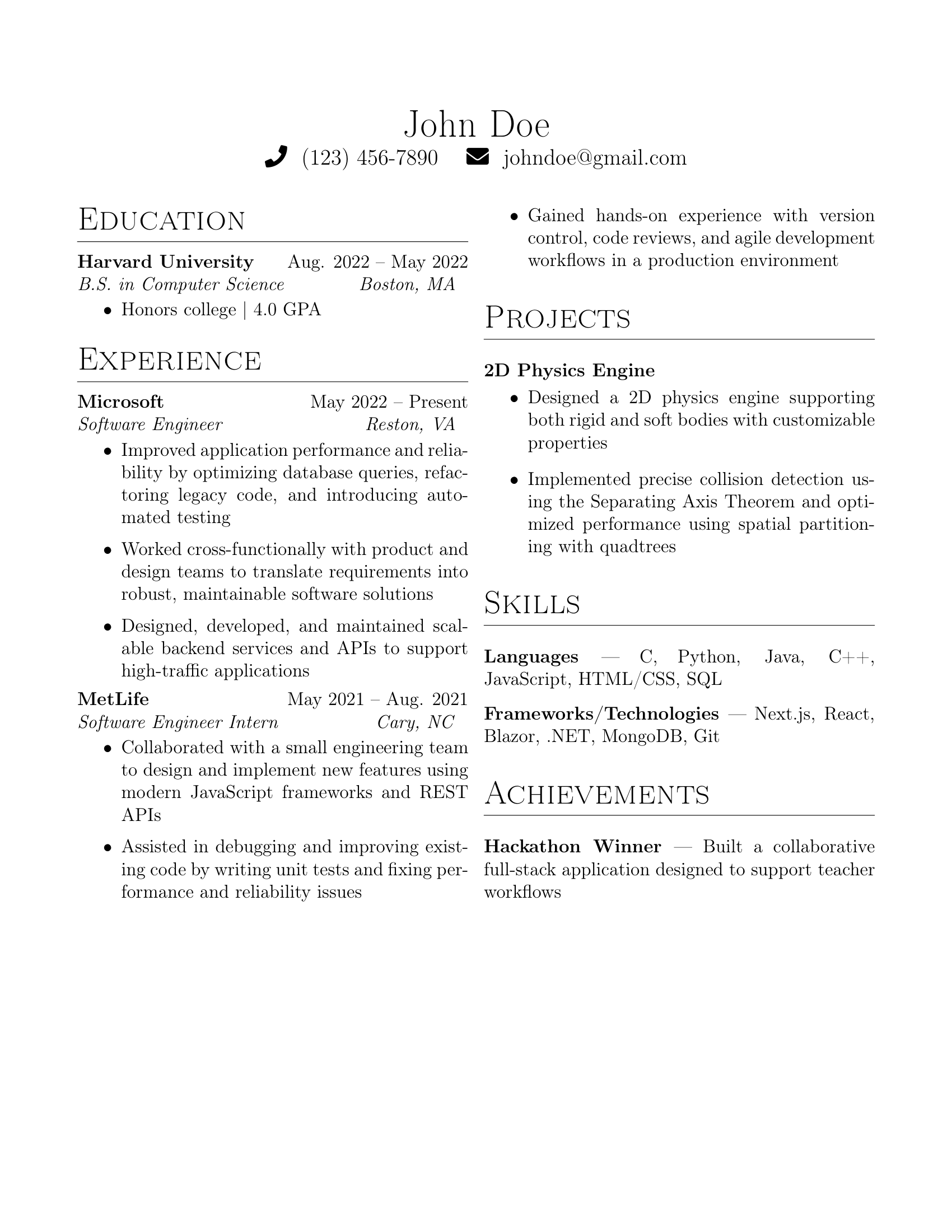 CV